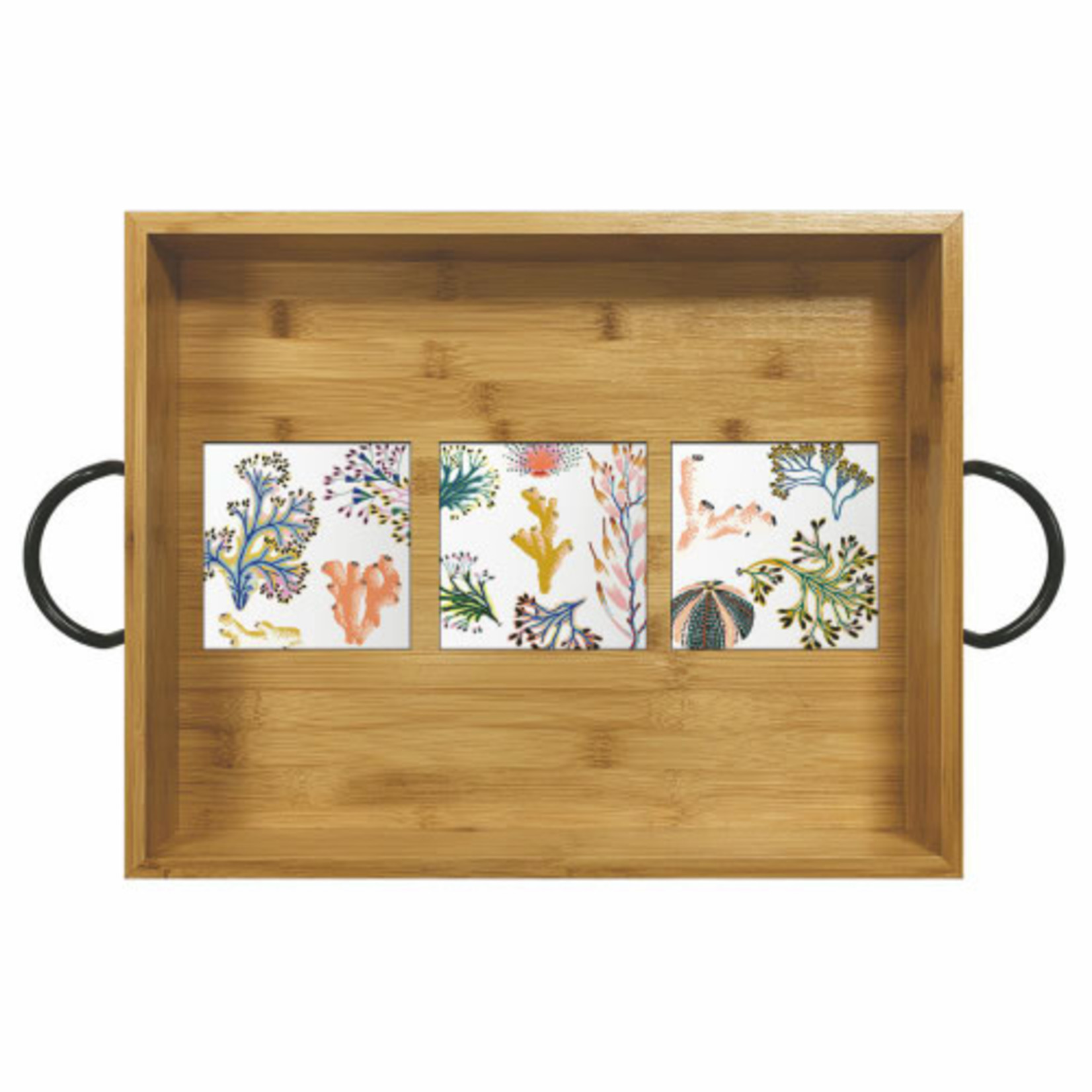 PAPER PRODUCTS DESIGN PPD Bamboo Serving Tray- Paradisio Coral DNR