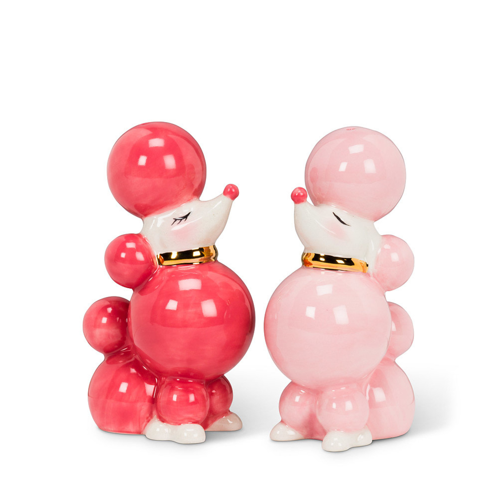 ABBOTT ABBOTT Pink Poodle Salt & Pepper - S/2