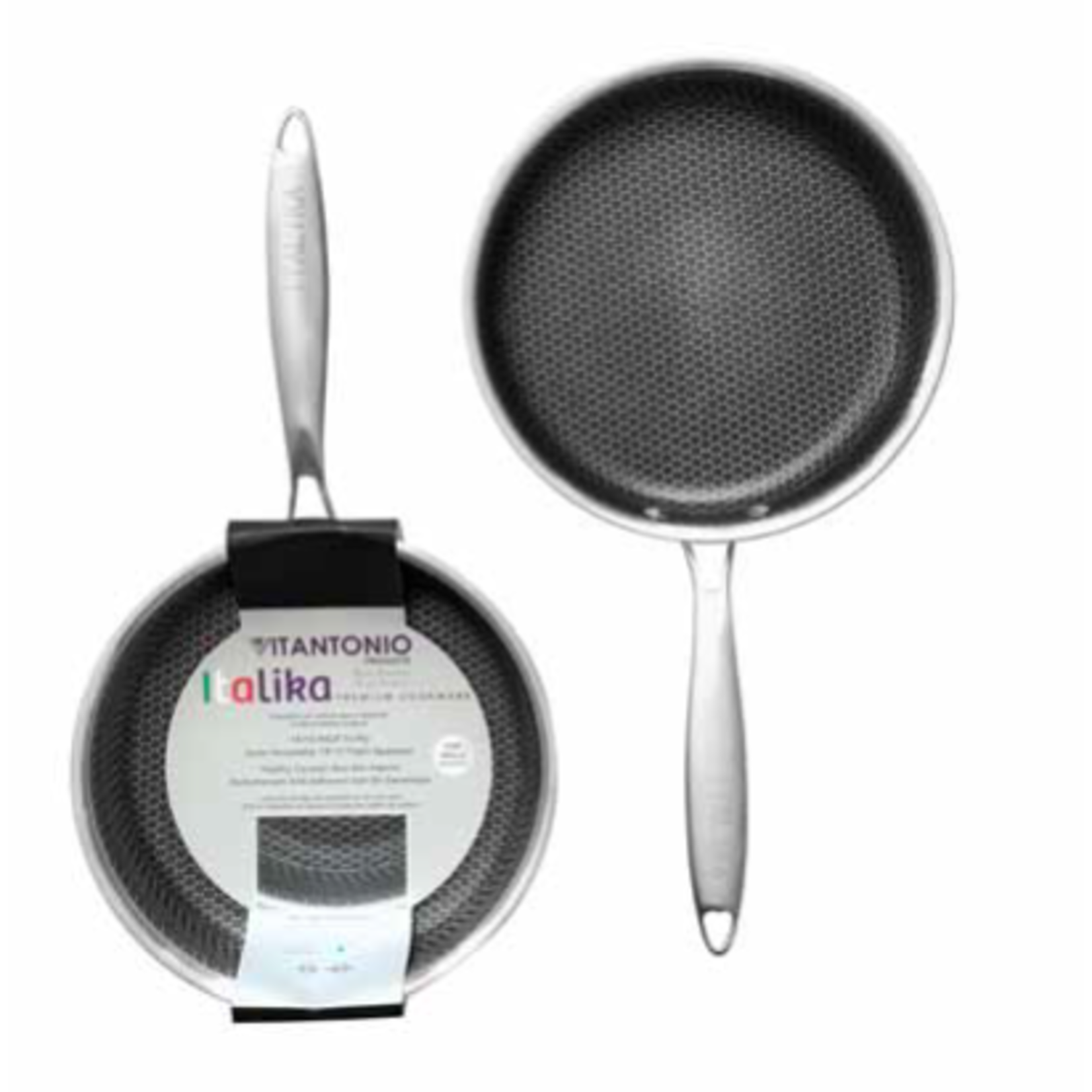 VITANTONIO Ita Lika Stainless/Ceramic Fry Pam - 28cm