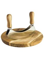 TAYLOR'S EYE WITNESS TAYLOR'S EYE Mezzaluna with Acacia Wood Round Board