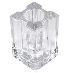 TWILIGHT TWILIGHT Geometric Large Candle Holder - Clear