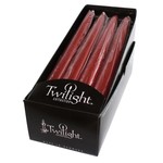 TWILIGHT TWILIGHT Metallic Taper Candle 10" - Red