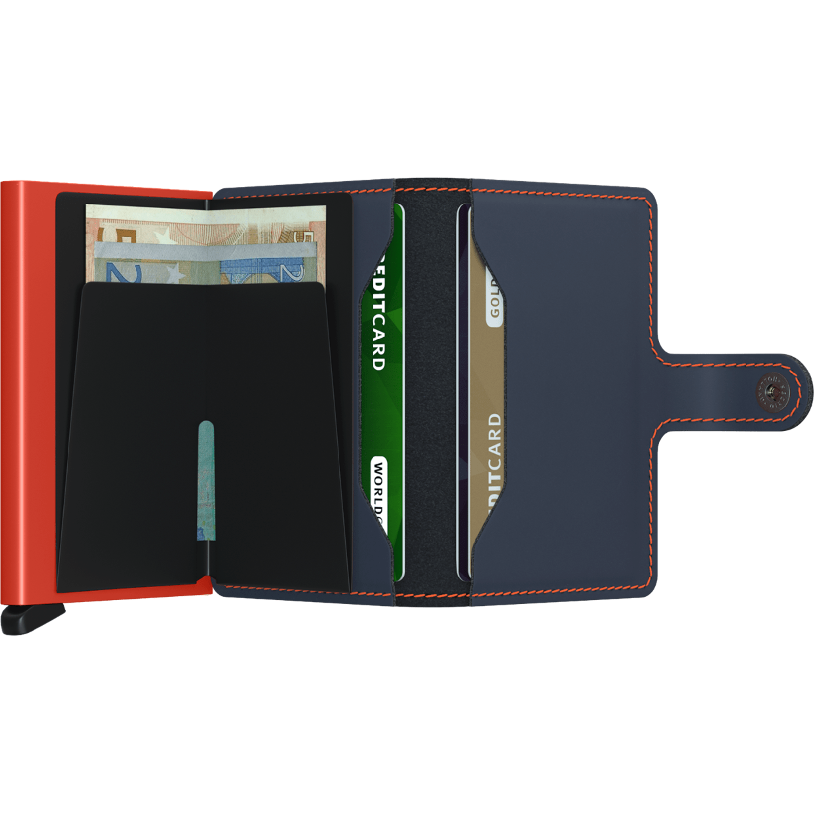 SECRID SECRID MIniwallet Matte - Night Blue & Orange