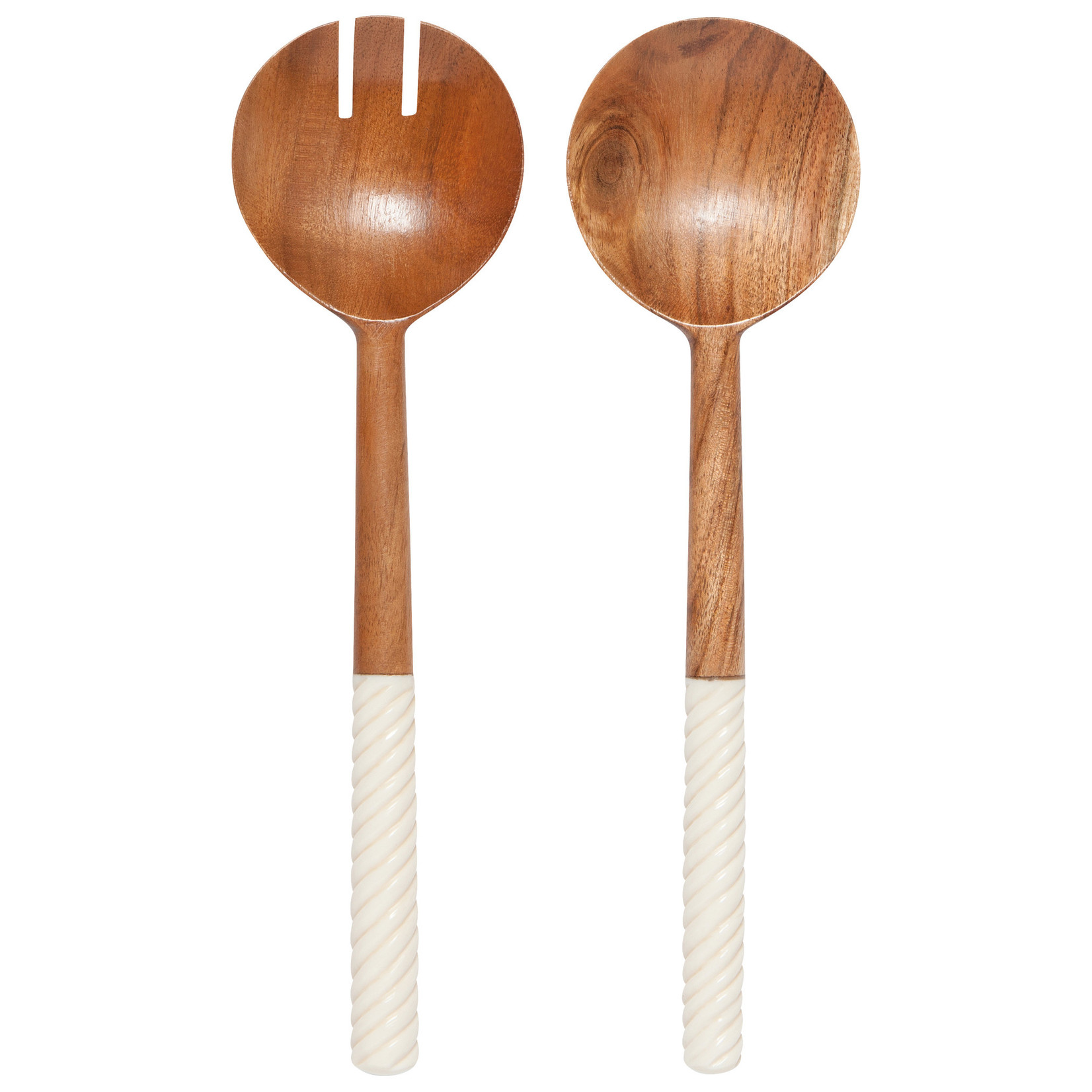 HEIRLOOM HEIRLOOM Acacia Wood & Resin Salad Servers