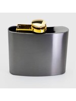 TAYLOR'S EYE WITNESS TAYLOR'S EYE WITNESS Hip Flask Black w/Brass Lid 140ml/5oz