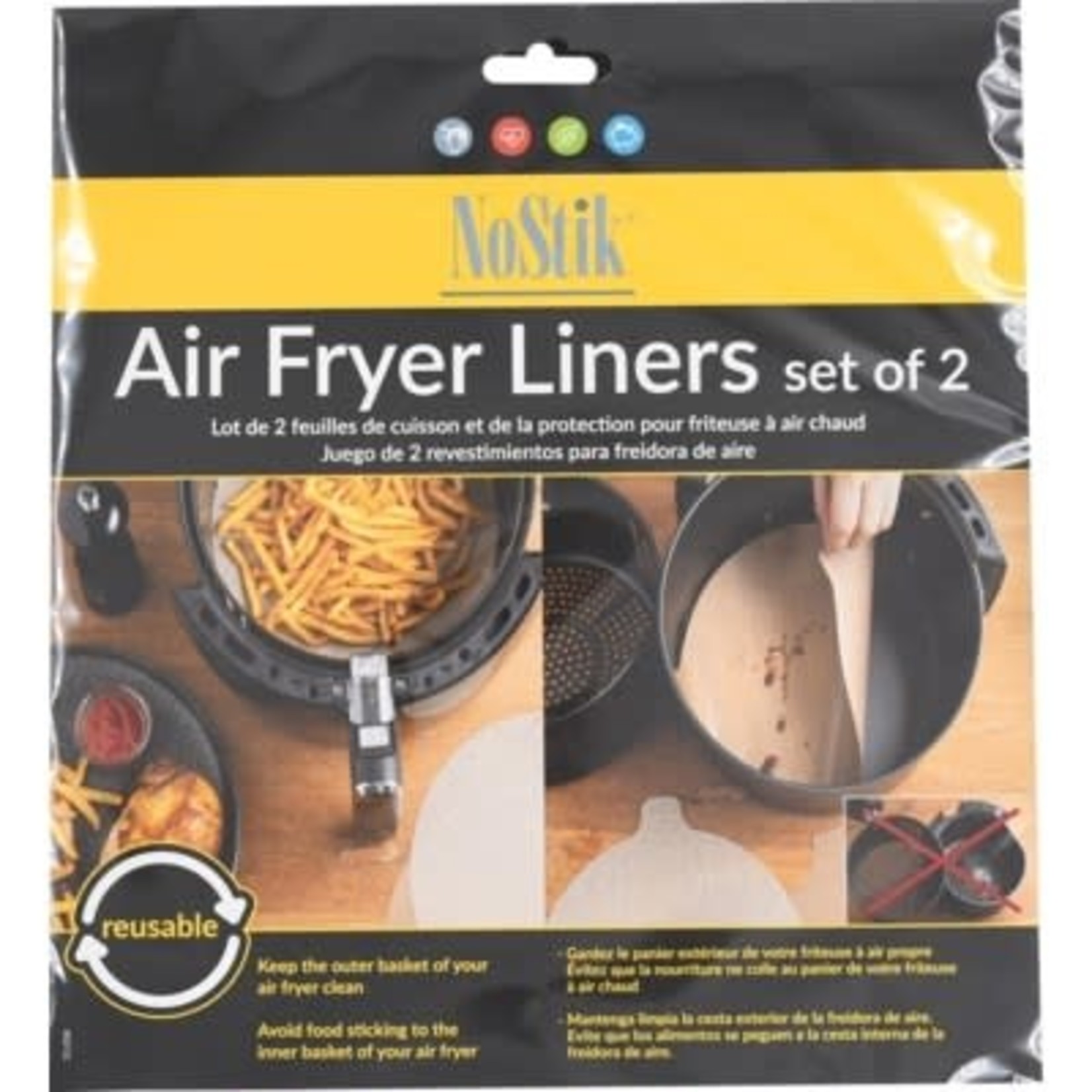 NOSTIK NOSTIK Air Fryer Liner 2/ST Round