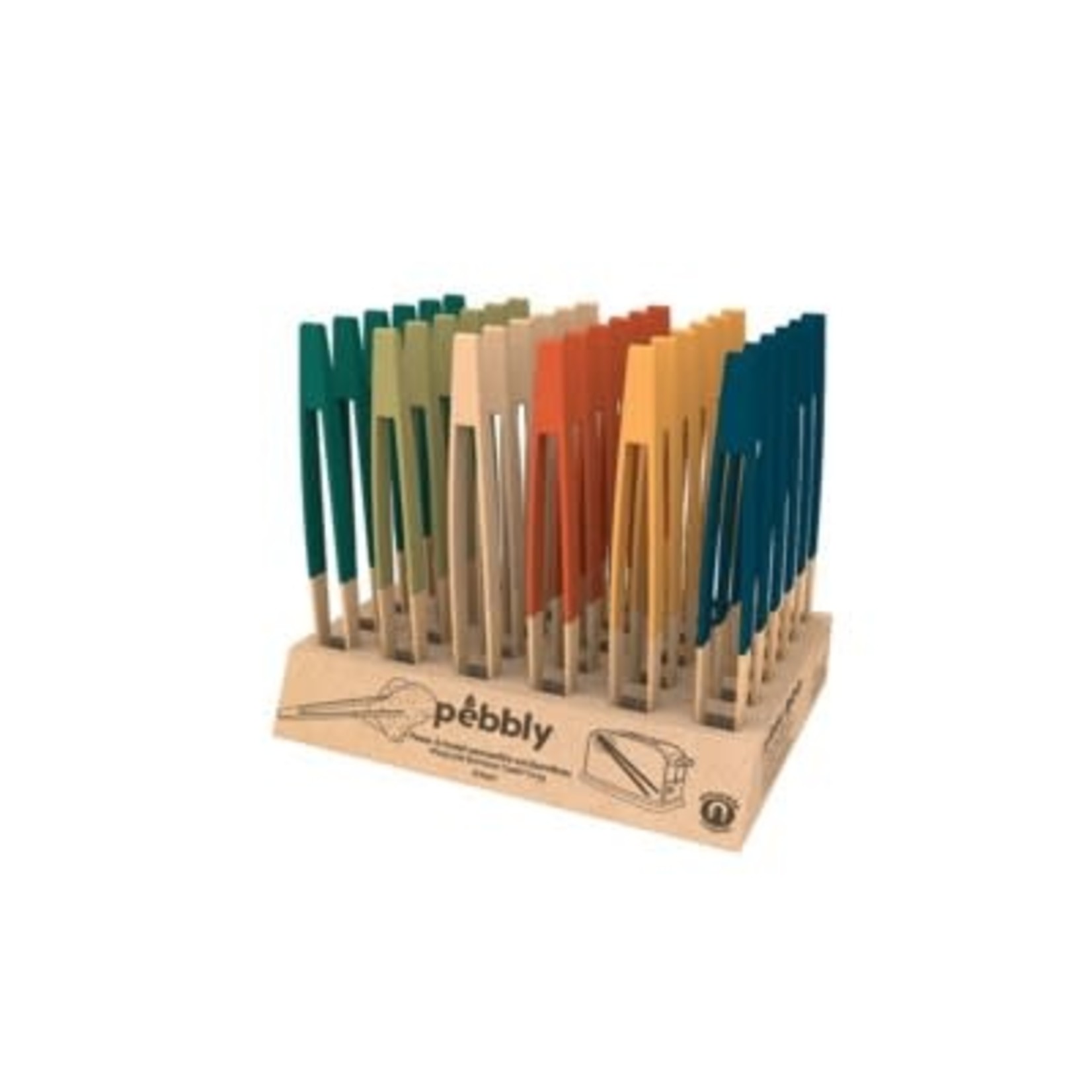PEBBLY PEBBLY Bamboo Magnetic Toast Tong - Asst'd