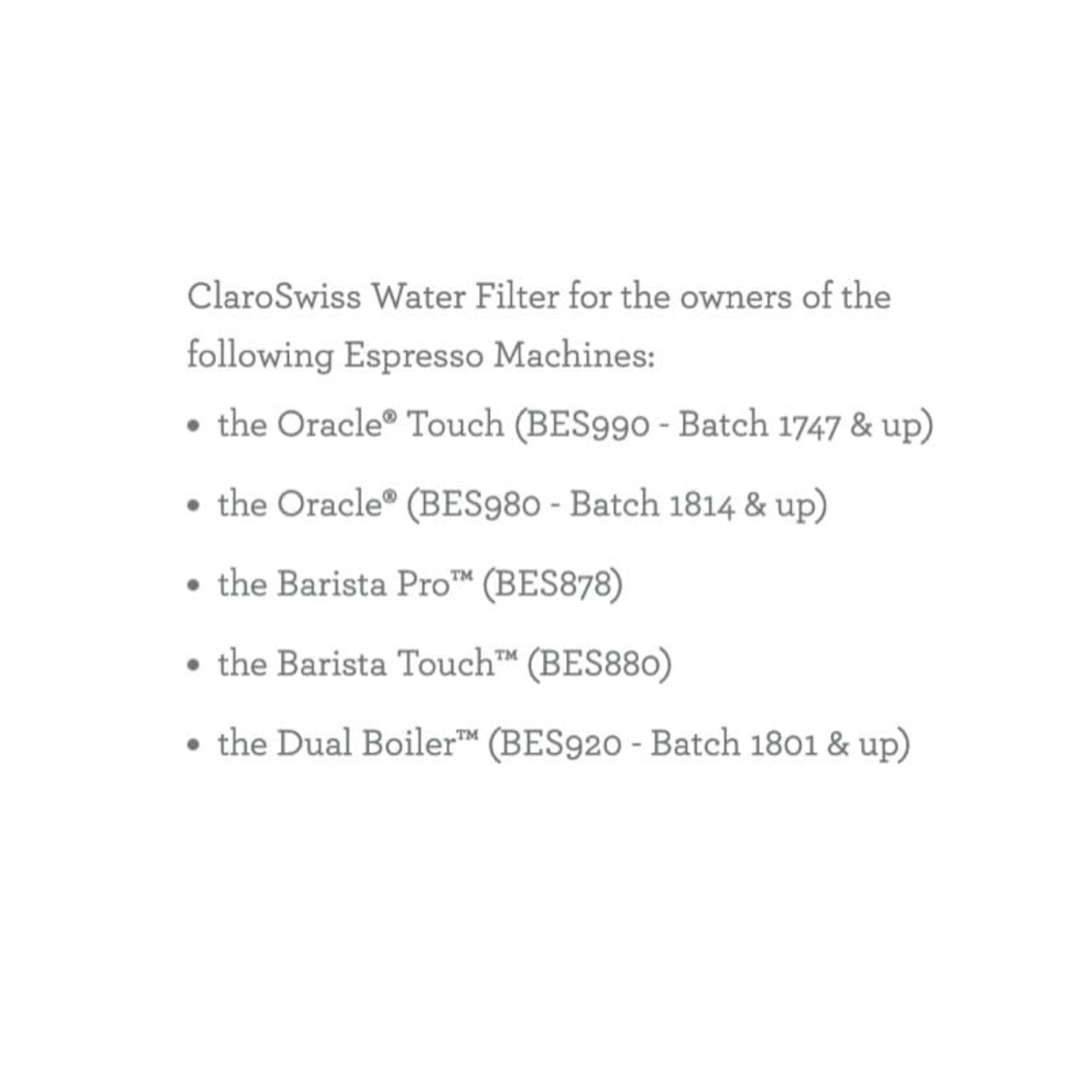 BREVILLE ClaroSwiss Water Filter