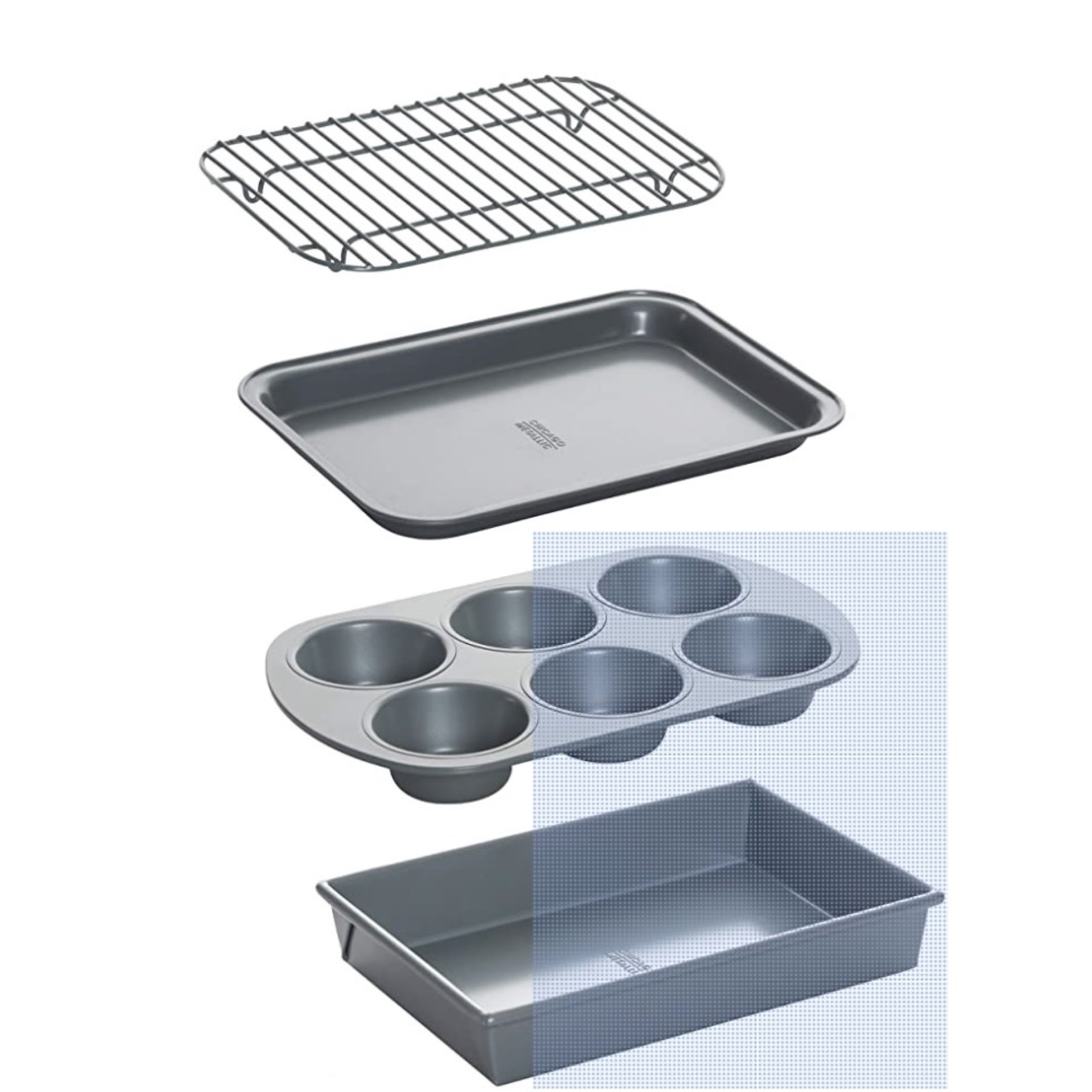 CHICAGO METALLIC CHICAGO METALLIC Non-Stick Toaster Oven Set S/4