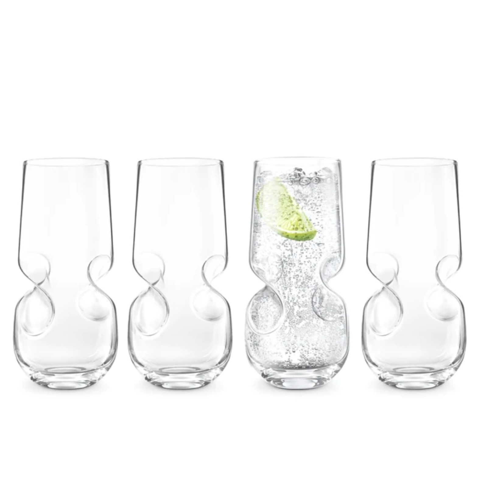 FINAL TOUCH FINAL TOUCH Bubbles/Seltzer Bubbly Beverage Glasses S/4- 17oz
