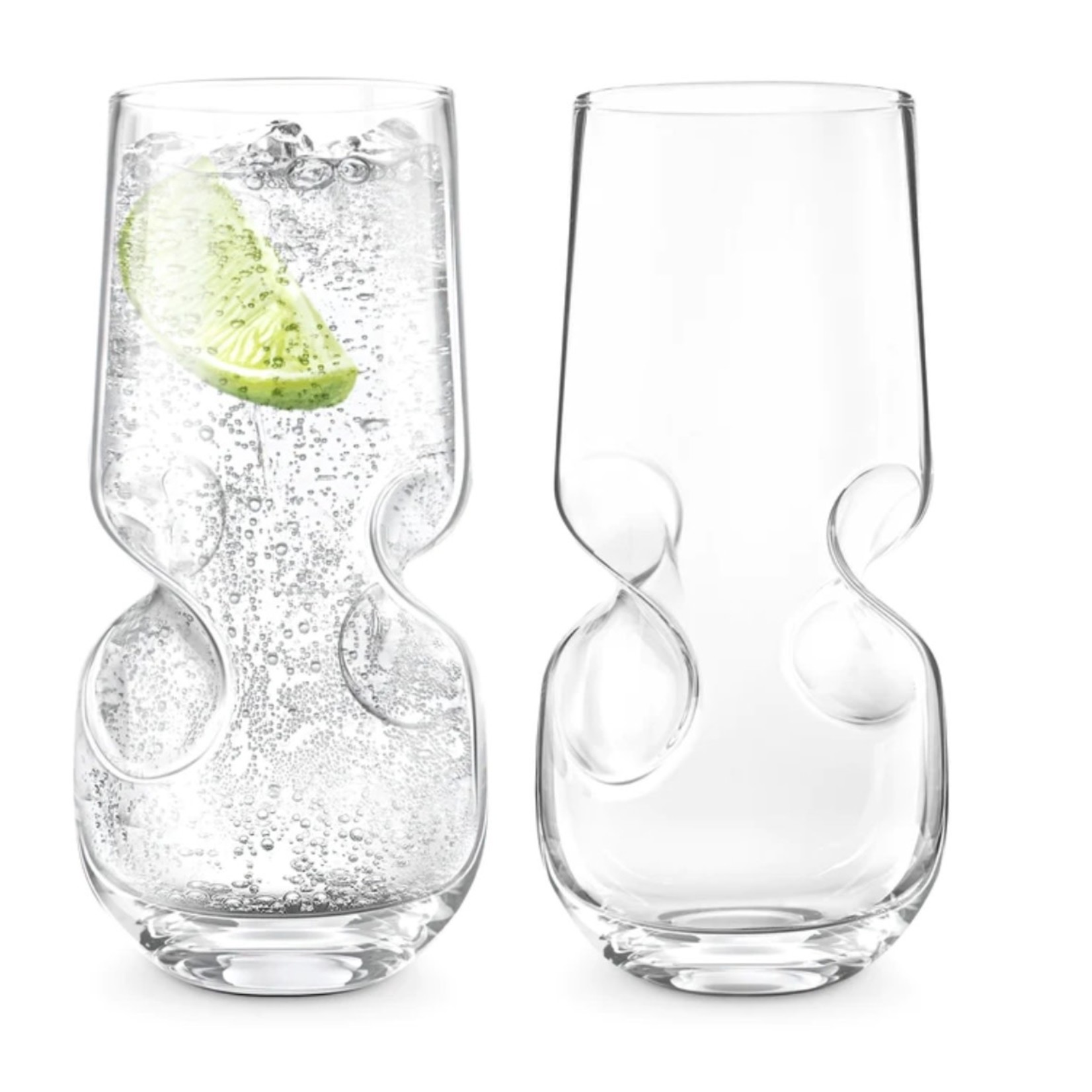 FINAL TOUCH FINAL TOUCH Bubbles/ Seltzer Beverage Glasses S/2- 17oz