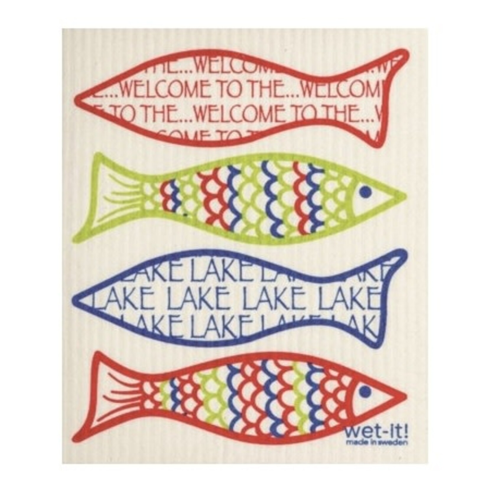 WET-IT WET-IT Swedish Dish Cloth - Welcome To The Lake