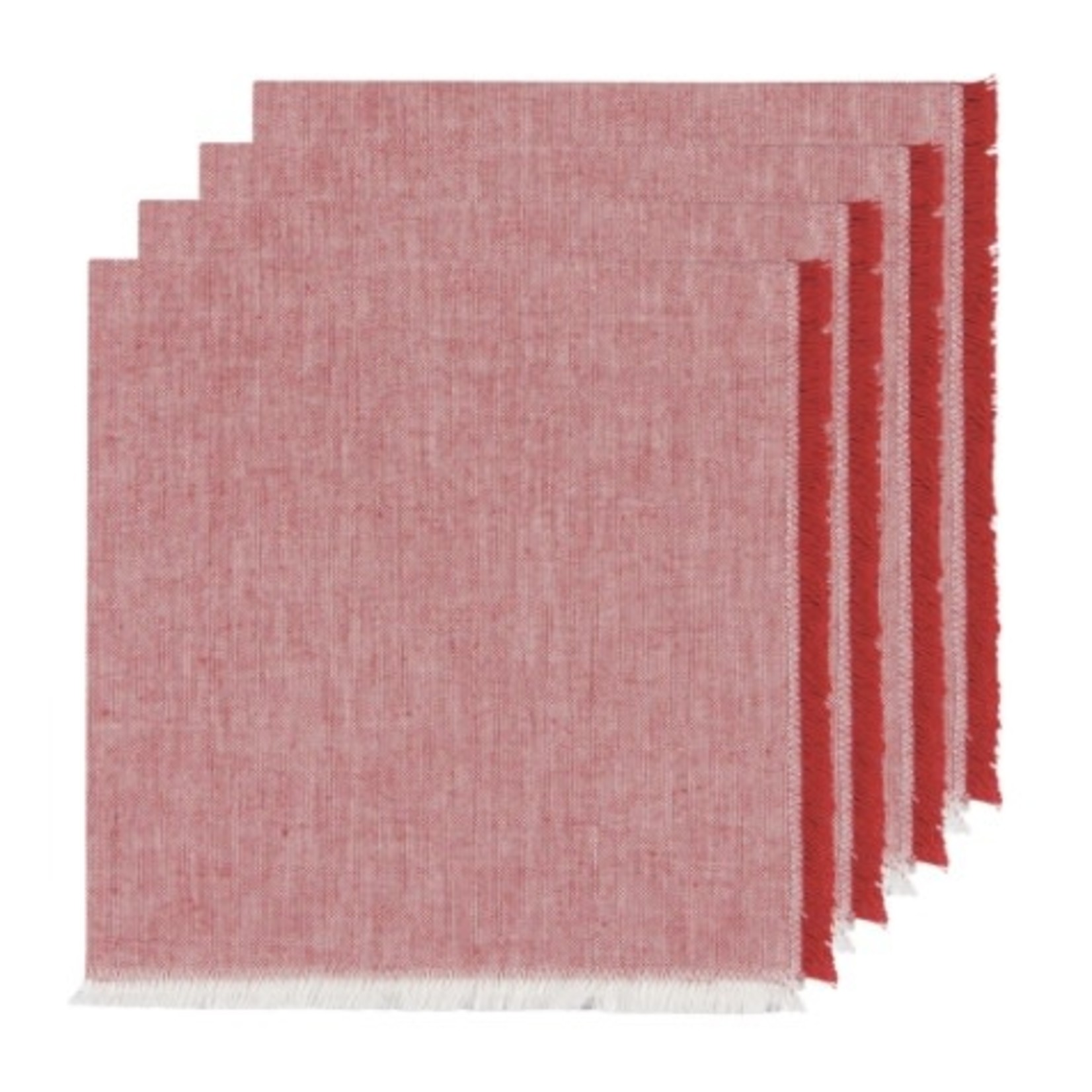 HEIRLOOM HEIRLOOM Chambray Cloth Napkins S/4 - Chili