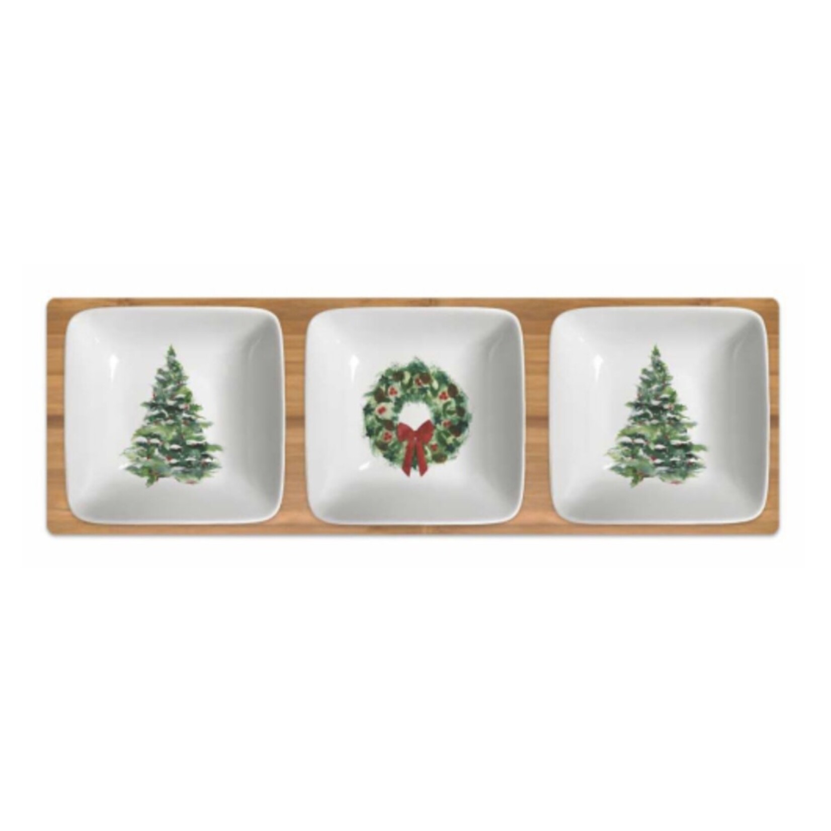 PAPER PRODUCTS DESIGN PPD Dipping Dish Set - Winter Tree & Wreath