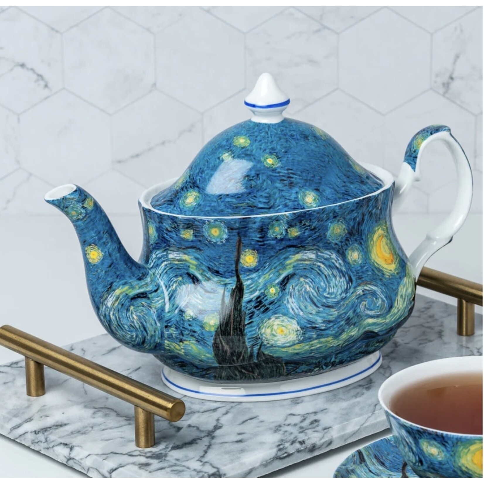 MCINTOSH MCINTOSH Van Gogh Starry Night Tea Pot DNR