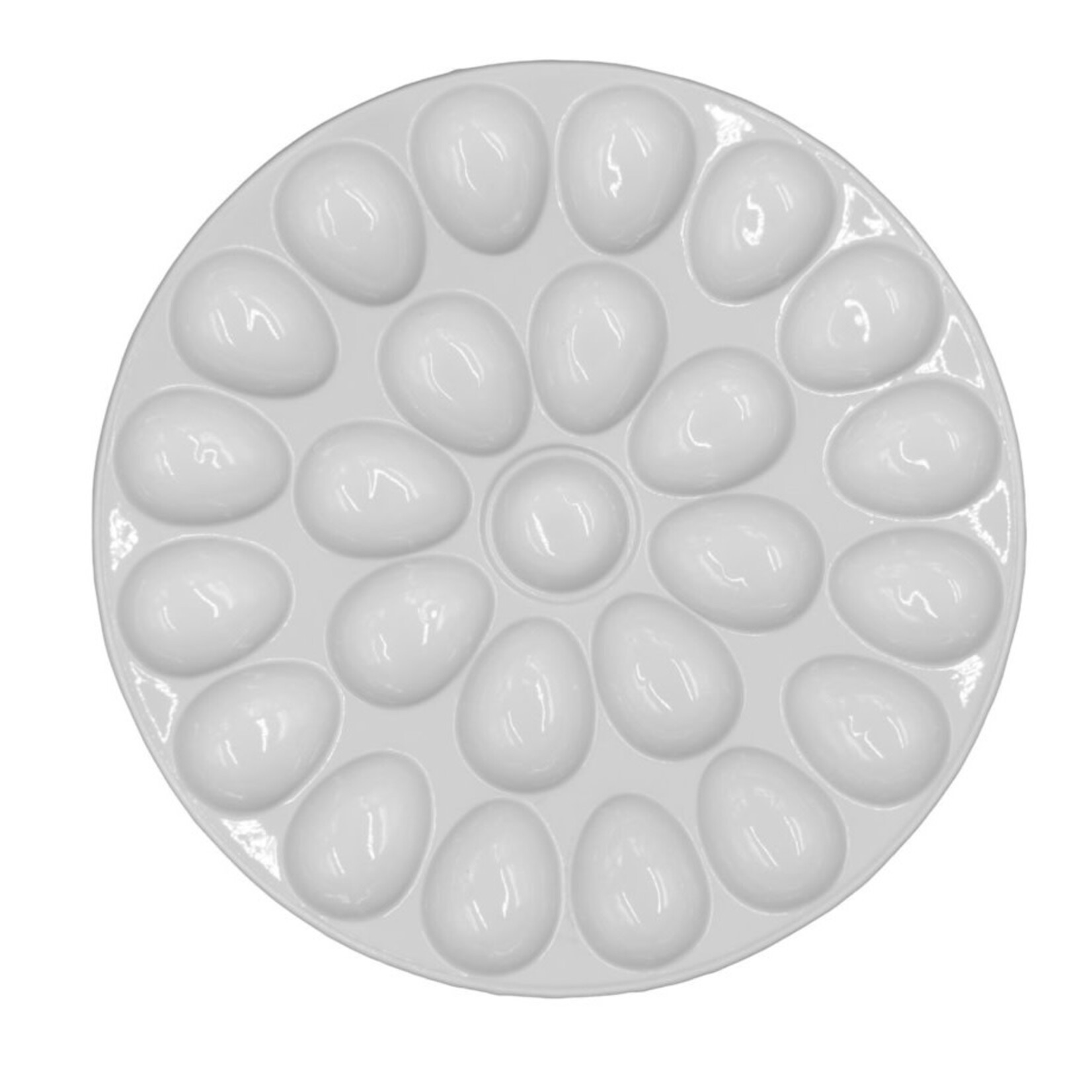 PORT STYLE KITCHENBASICS  Round Devilled Egg Tray- White