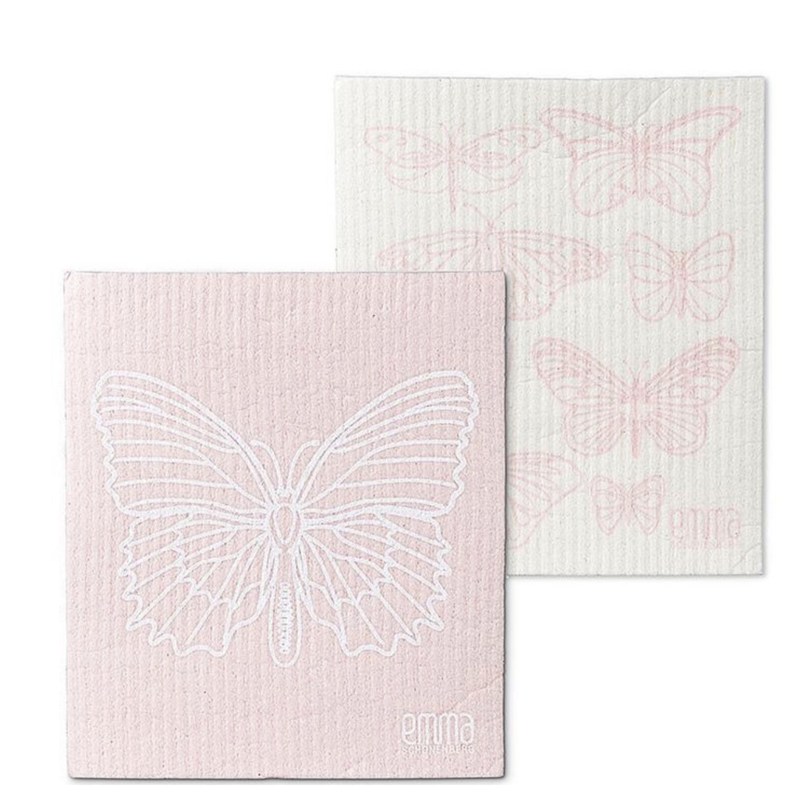ABBOTT ABBOTT Swedish Dishcloth S/2 - Pink Butterfly