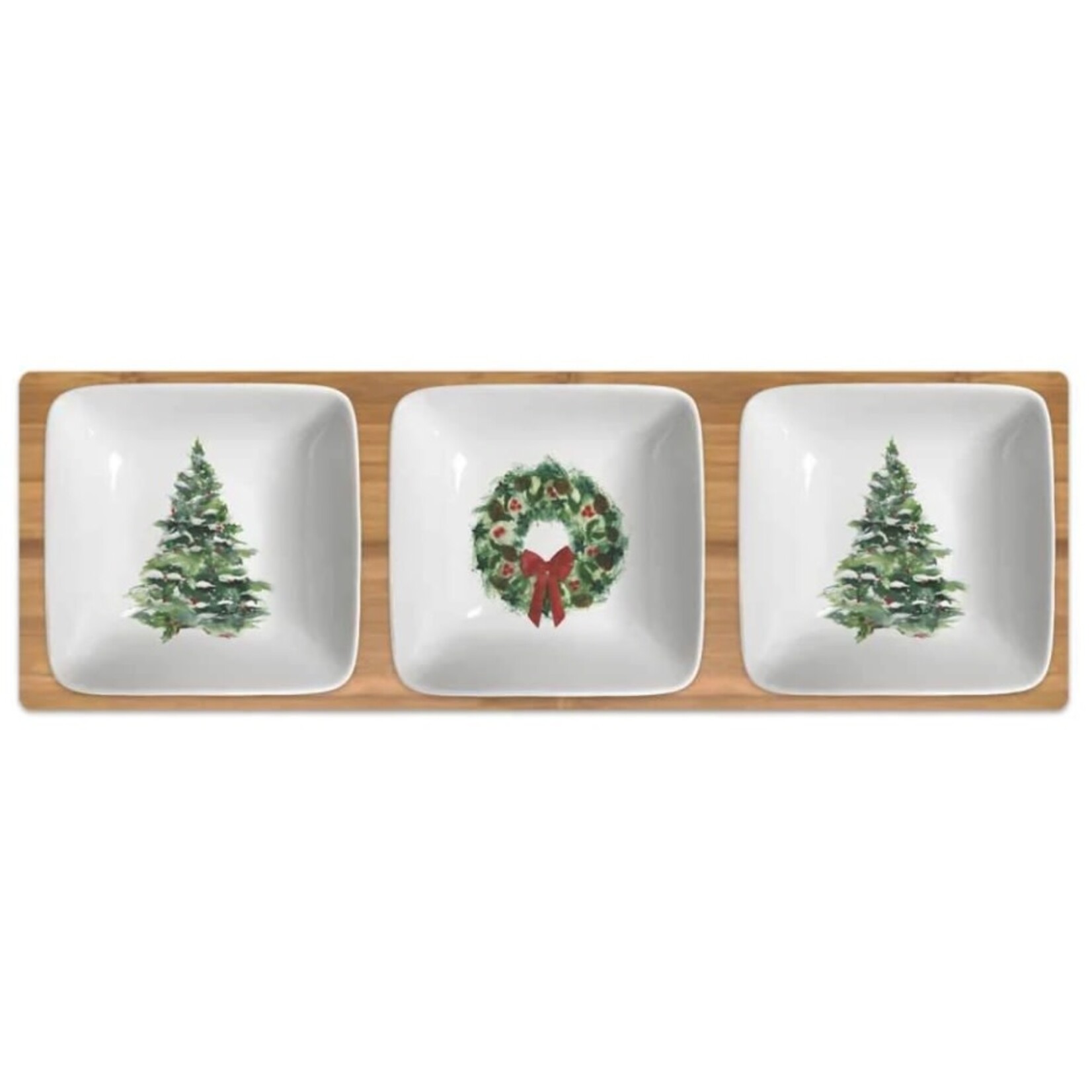 PAPER PRODUCTS DESIGN PPD Dipping Dish Set - Winter Tree & Wreath