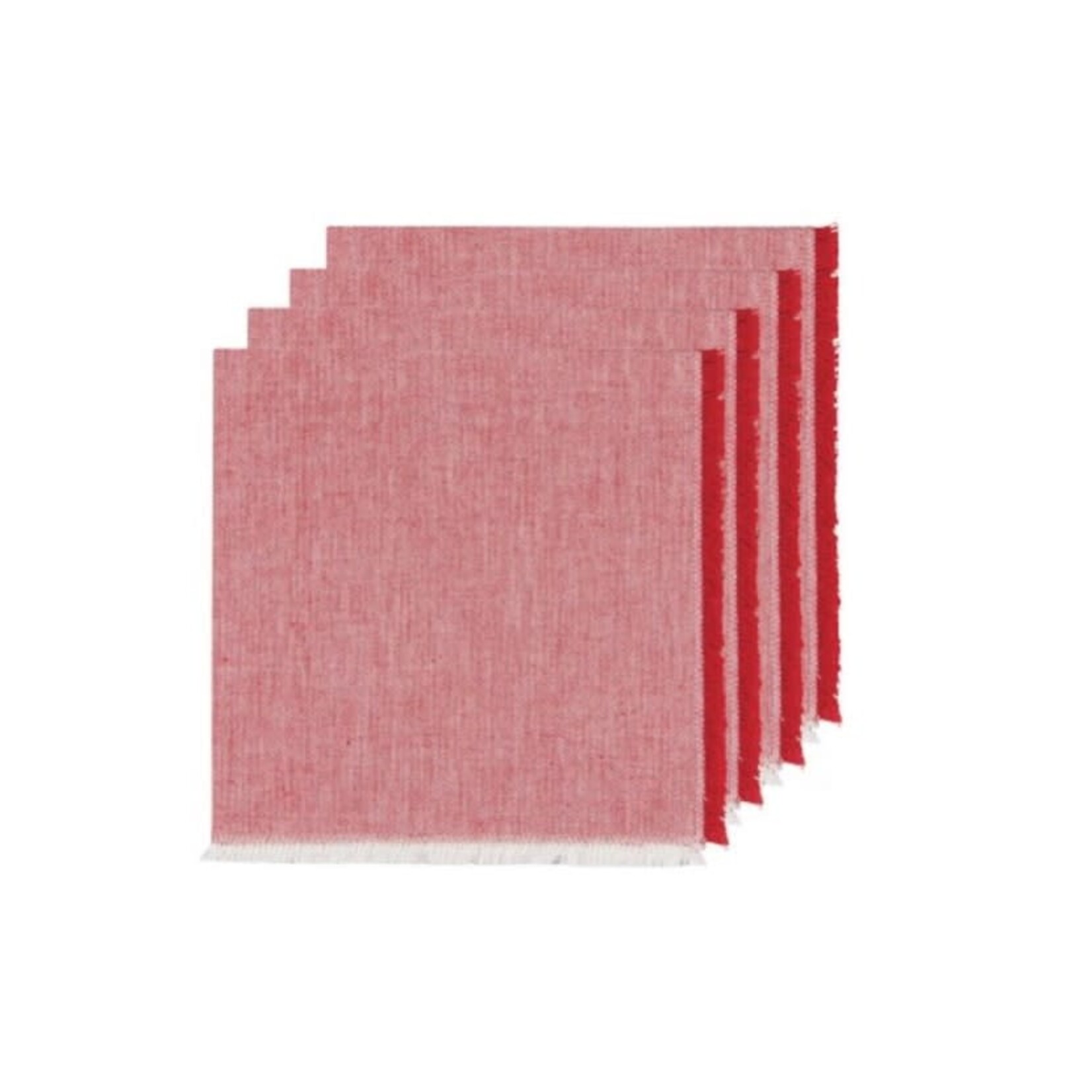 HEIRLOOM HEIRLOOM Chambray Cloth Napkins S/4 - Chili