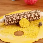 KT KT Rolling Pin - Elk Tree Christmas Embossed