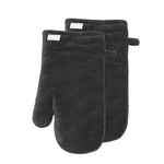 HARMAN HARMAN Luxury Velvet Oven Mitt S/2 Charcoal