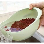 KT KT Rice Washing Bowl With Strainer- NORDIC GREEN