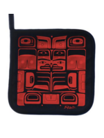 PANABO BILL HELIN Chilkat Pot Holder - Red/Black