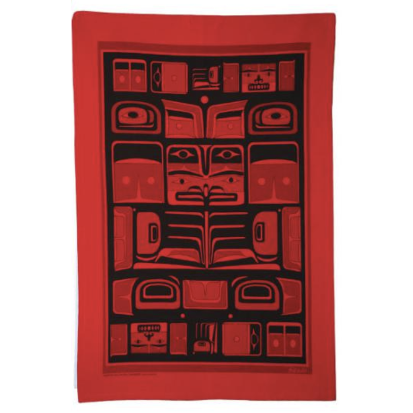 PANABO BILL HELIN Chilkat Tea Towel - Red/Black