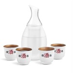 FINAL TOUCH FINAL TOUCH Sake Decanter- wood glasses