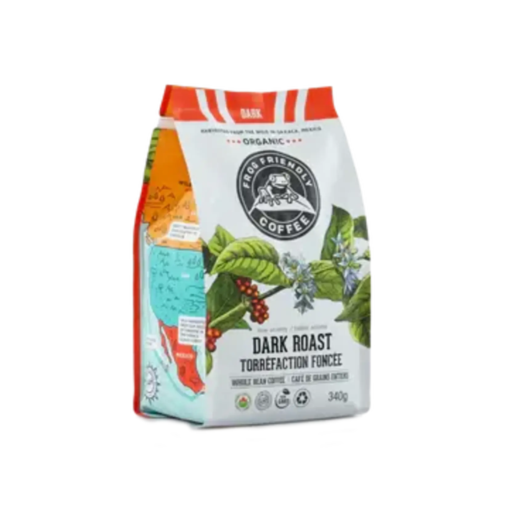 LEAPING FROG FROG Organic Coffee Beans Dark 340g