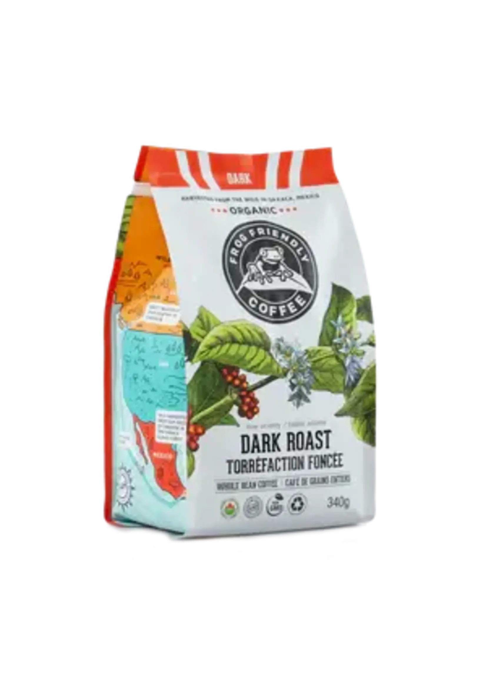 LEAPING FROG FROG Organic Coffee Beans Dark 340g