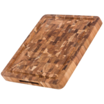 TEAKHAUS TEAKHAUS Butcher Block Cutting Board Hand Grip & Juice Canal 16x12x1.5"