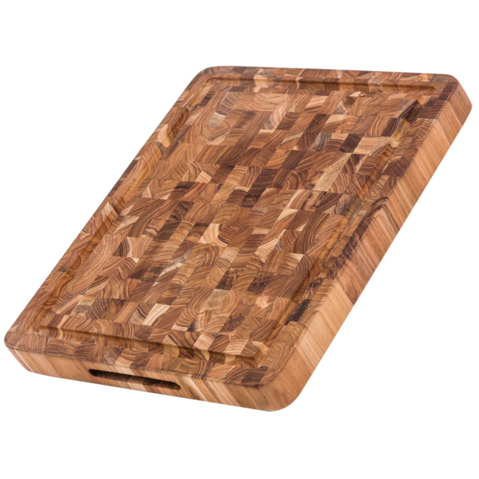 TEAKHAUS TEAKHAUS Butcher Block Cutting Board Hand Grip & Juice Canal 16x12x1.5"
