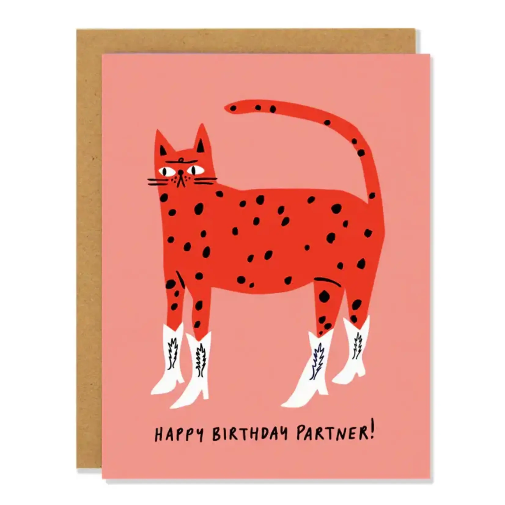 BADGER & BURKE BADGER & BURKE - Cowboy Kitty Birthday Card