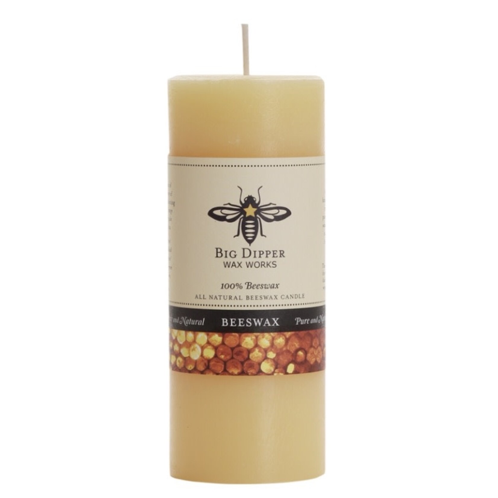 BIG DIPPER WAX WORKS BIG DIPPER WAX WORKS Beeswax Pillar 4.75"H - Natural