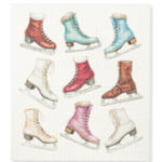 ABBOTT ABBOTT All Over Ice Skates Dishcloth