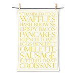 ABBOTT ABBOTT Breakfast Foods Text Tea Towel