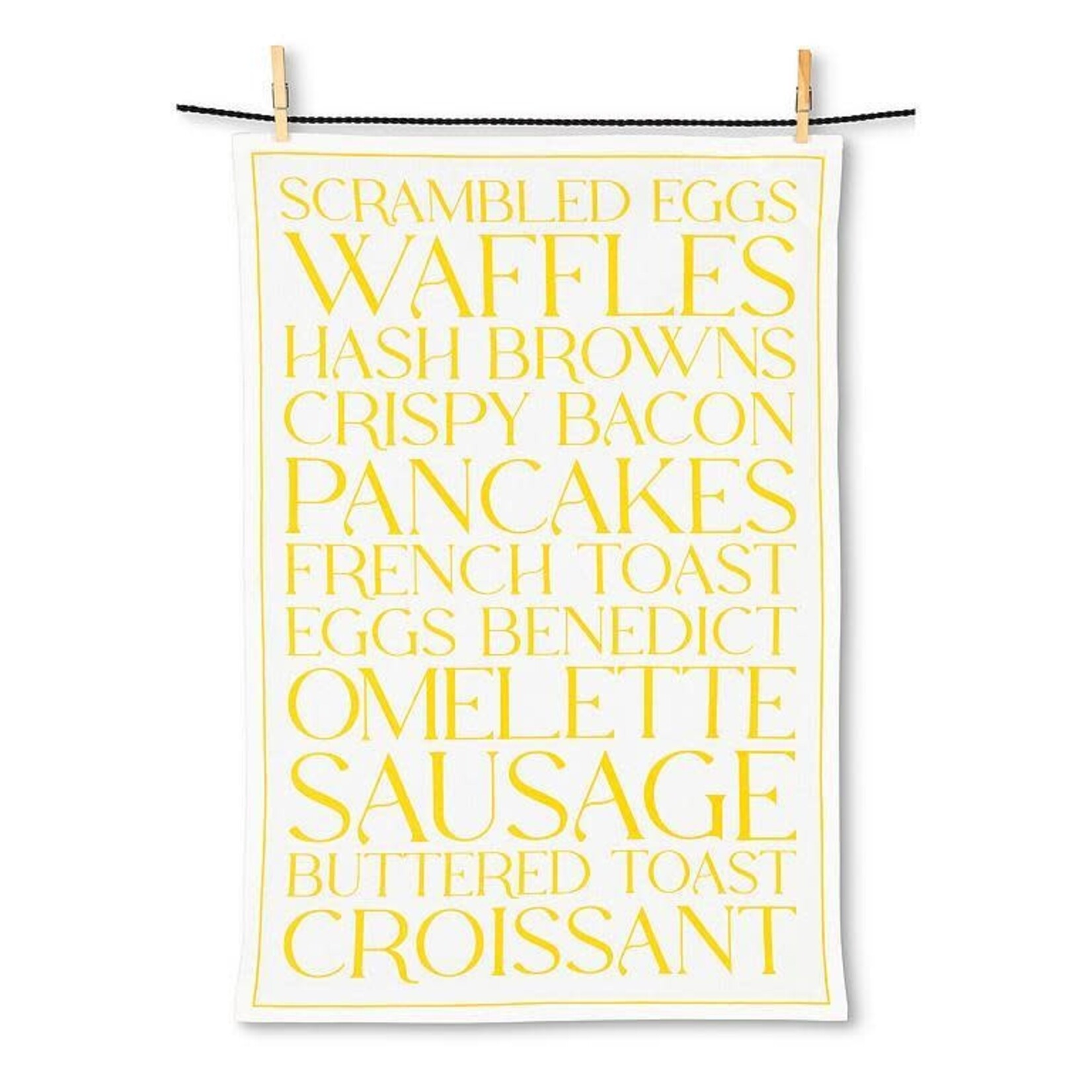 ABBOTT ABBOTT Breakfast Foods Text Tea Towel