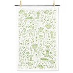 ABBOTT ABBOTT Garden Icons Outline Motif Tea Towel