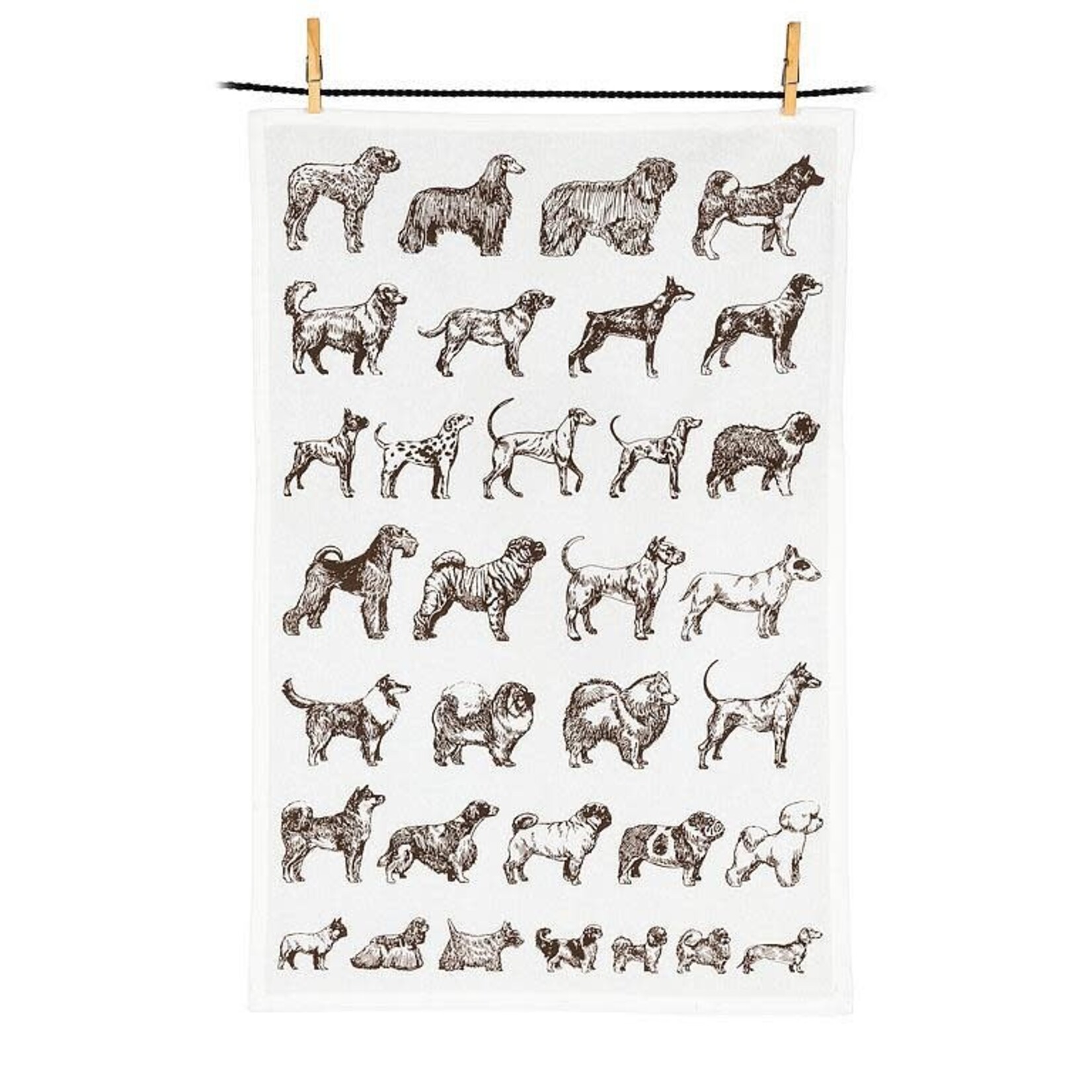 ABBOTT ABBOTT Dog Outline Motif Tea Towel