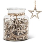 ABBOTT ABBOTT Simple Star Ornament in Jar 40 pc - Silver 3"H