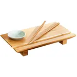 ESCALI JOYCE CHEN Burnished Bamboo Sushi Board Set