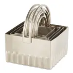 RSVP Square Ripple Biscuit Cutter S/4