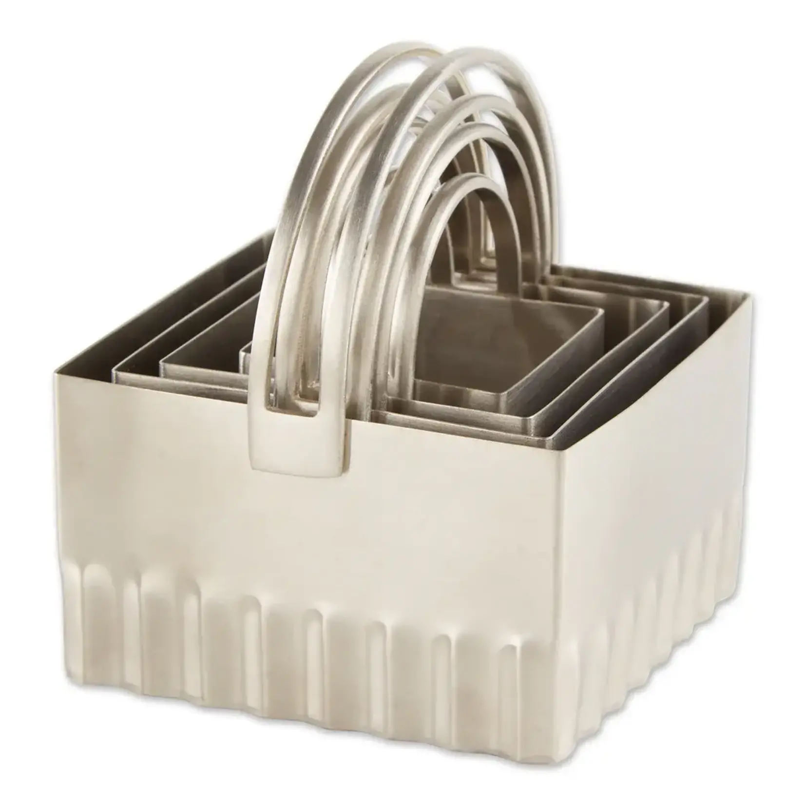 RSVP Square Ripple Biscuit Cutter S/4