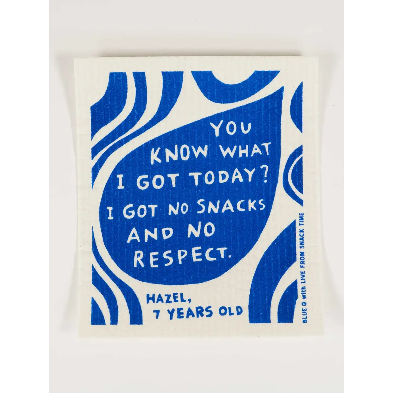 BLUE Q BLUE Q No Snacks Swedish Dishcloth