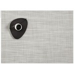 CHILEWICH CHILEWICH Basketweave Placemat 14x19 - White/Silver
