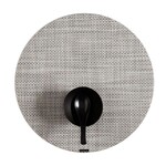 CHILEWICH CHILEWICH Basketwave Placemat Round - White/Silver