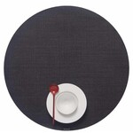 CHILEWICH CHILEWICH Mini Basketweave Round Placemat - Black