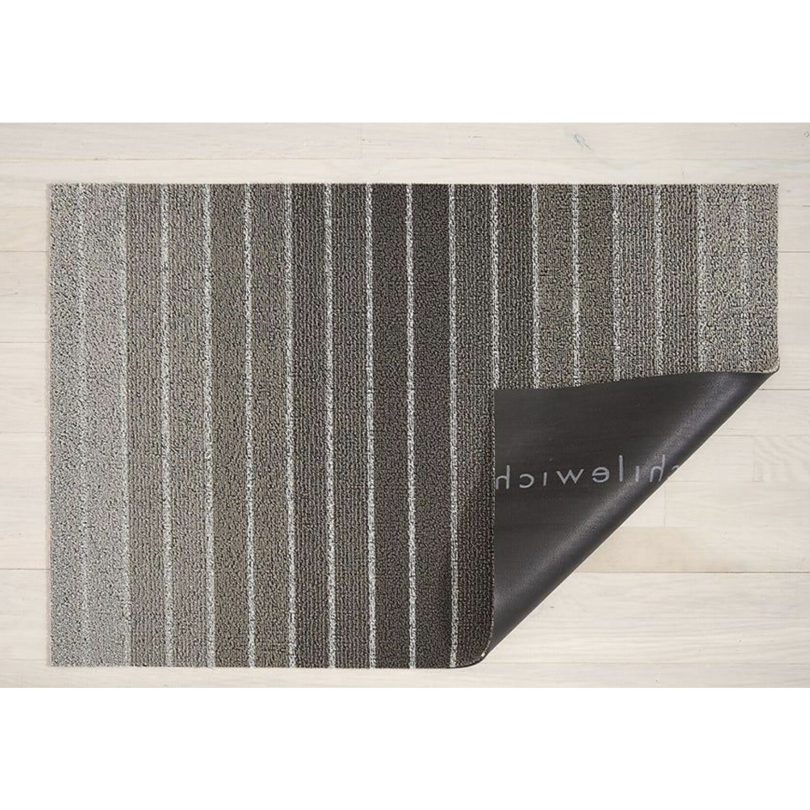 CHILEWICH CHILEWICH Block Stripe Shag Utility 36x60 - Taupe