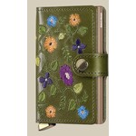 SECRID SECRID Miniwallet Stitch Floral - Olive